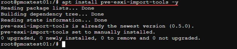 cài đặt pve esxi import tools